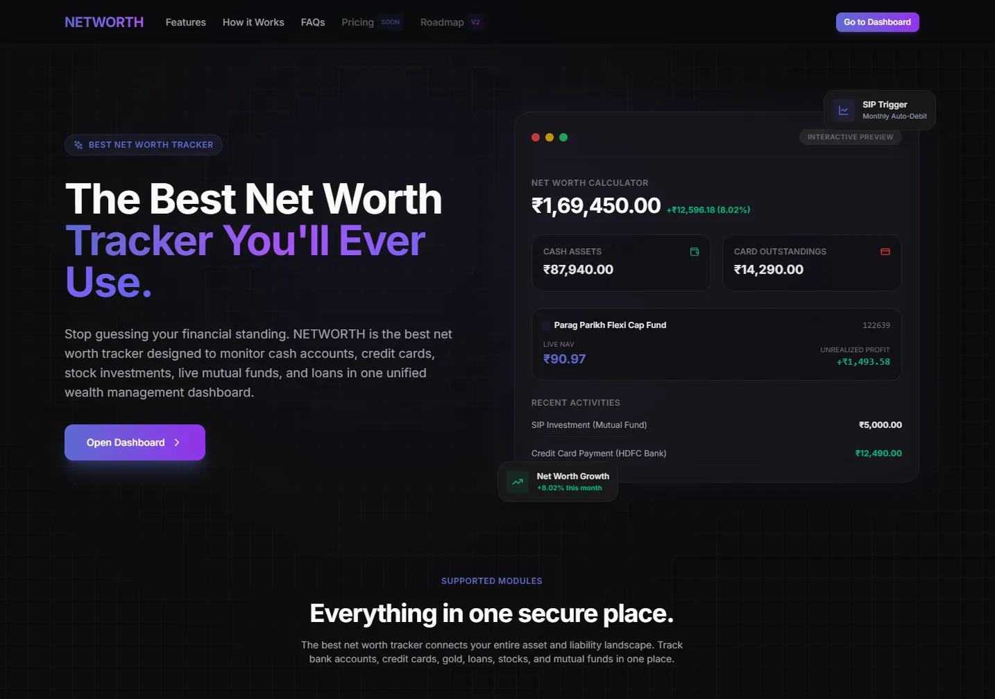NetWorth screenshot